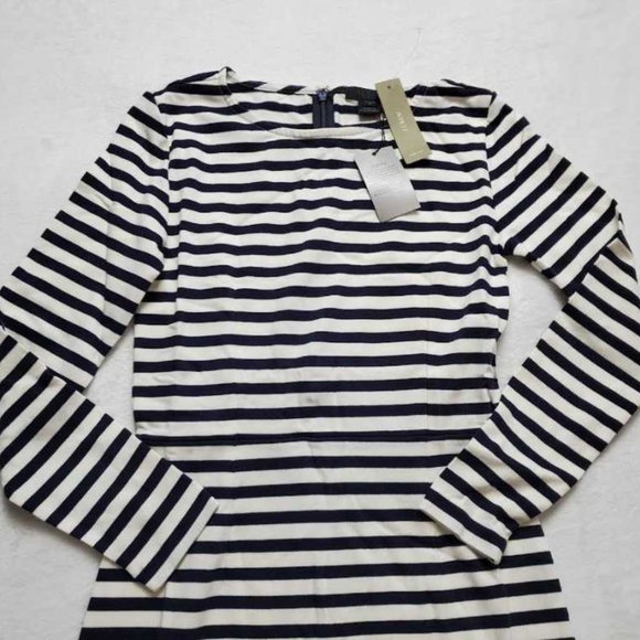 NEW WOMEN'S J CREW LONG SLEEVE STRIPED MAXI DRESS - Picture 6 of 10